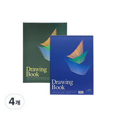 글로리아 스케치북 상철 색상 랜덤발송 200g, 4절, 15매, 4개