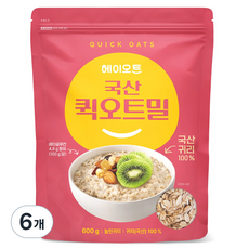 heyoat 韓國產快煮燕麥片, 6個, 600g