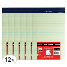 OXFORD Legal Pad A5, 12個, 淺綠色, 40張