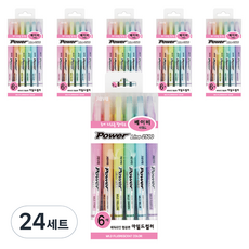 JAVAPEN Power Line螢光筆 6色組, 溫和嬰兒, 144個