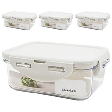 LocknLock 樂扣樂扣 BISfree 純淨輕透方形保鮮盒, 單品, 4個