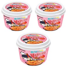 SAMYANG 三養 火辣雞肉風味辣炒年糕 奶油白醬風味 碗裝, 179g, 3入
