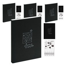 ICONIC 2026 塗鴉日誌週計畫本行事曆, 4個, 02 黑色