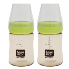 베베픽 PPSU 젖병 150ml 트윈팩, 그린, 노꼭지, 1개