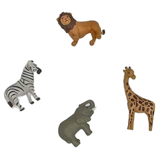 Midori 造型磁鐵組 Set 1, 迷你磁鐵 動物造型, 多色, 約6.5~25mm x 橫幅8.5~26mm x 厚8~28mm