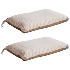 樂芙舒適睡眠水洗枕 Q彈柔軟 特殊網狀透氣設計 可水洗 台灣製造, 45 x 75cm, 2個, 橘色 + 白色