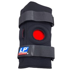 LP SUPPORT 樞紐式膝關節護具, 黑色, 1個
