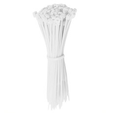 POLYWELL 自瑣式束線帶 PW15-T65-0069 300 x 5mm 100個, 白色, 100條