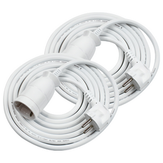 One Stop 高容量1孔電源板延長線白色16A, 10m, 白色, 2個