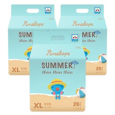 Penelope Thin Thin Thin + 夏季超薄褲型尿布, XL, 78片