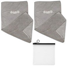 Savina Softfeel 超細纖維運動毛巾, 2個, 灰色