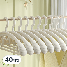 Isabelle Home 寬肩防滑衣架, 40入, 白色