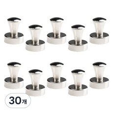 초강력 네오디움 도장자석 옷걸이 일자형 16mm TU82T, 실버, 30개