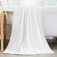 Qrang大型浴巾 純棉 150g 20支棉紗 YJ24, 白色的, 1條