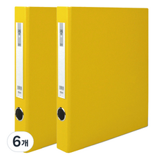 마이다스 D링 합지 바인더 파일 명찰형 3cm 3공 A4, 노랑색, 6개