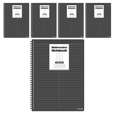 morning glory 4000 PP SP數學筆記本 6格 16開 左翻, 隨機出貨, 5個