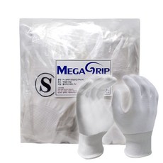 MEGA GRIP 手掌PU塗層手套 S, 白色, 20套