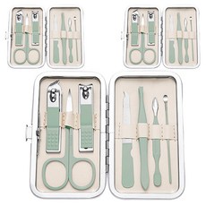 Happyj 指甲剪實用型7件組, 3套, 綠色