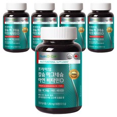 뉴트리디데이 프리미엄 칼슘 마그네슘 아연 비타민D, 90정, 5개