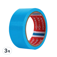iQIHAN Dada 高黏度強力布膠帶 45mm x 20m, 天藍色, 3個