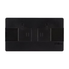 ST ONE 防觸電插座安全蓋 台灣研發設計 雙開關設計, 經典黑, 1個, 13 x 7.5cm