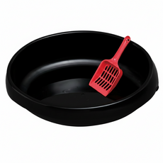 IRIS OHYAMA 愛麗思歐雅瑪 簡易貓便盆, 黑色, 1個