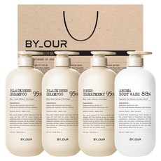 BY OUR 啤酒酵母洗髮精 2入 + 護髮素 + 沐浴乳 禮盒組, 1套