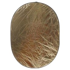 Allisyou 圓形反光板 銀金色 60x90公分, 1個, 單一商品