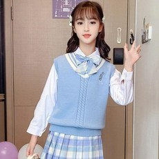 ZAIHAN 女童 V領針織背心 2192