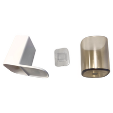 懶角落 單杯磁吸牙刷置物架, 茶色杯子, 1組