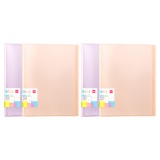 deLi 得力 粉彩透明20頁文件夾2款組 EB032, 橘色, 紫色, 2套