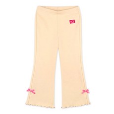 JELISPOON 女童用蝴蝶結貂絨刷毛靴型內搭褲