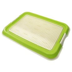 DR.LEE 防抓式平面狗便盆 網狀濾網, 綠色, 1個