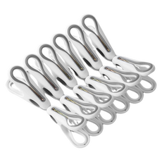 NOBLE MOON無痕防滑曬衣夾, 白色, 12個