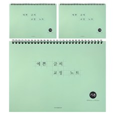 2Youngdesign 漂亮的字體矯正筆記本, 3個, 薄荷綠