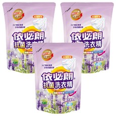 依必朗防蹣抗菌洗衣精補充包 薰衣草香氛，360°徹底淨透，衣物亮麗如新, 1.8kg, 3包