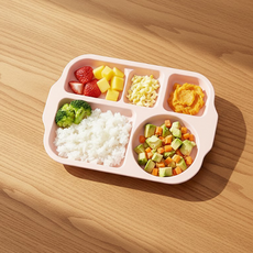 ON THE KITCHEN PC Yum Yum 減肥餐盤, 蜜桃粉, 1個