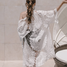 VENDIS 女款 Rainy 比基尼罩衫, 白色