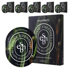 에센허브 티트리 릴리프 코튼 마스크팩, 6개, 5개입