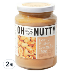 오넛티 땅콩버터 크런치 100%, 450g, 2개