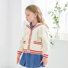 MARI N MORI 兒童水手領針織開襟衫