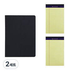 스탠다드 패드폴리오 A5 + 리갈패드 A5 2p, BLACK + 랜덤 발송, 2세트
