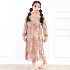 Kids Line 女童款格子ZooZoo連身睡衣