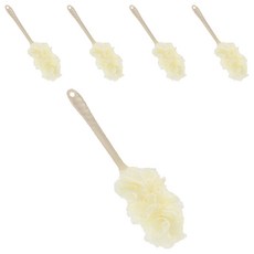 Keulreeora 加大款沐浴搓背身體刷, 5個, 米色, 1入