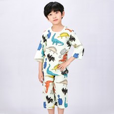 Kids Line 兒童侏羅紀七分緹花家居服上下套裝