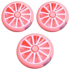 Seven Days 攜帶式7格藥盒 粉紅色, 3個