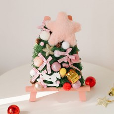 ASPASIA 柔和聖誕迷你苔蘚花環樹 + LED燈泡, 混合顏色