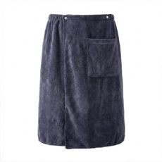 Inart 男士用短版浴巾浴袍 70 x 140 cm, 灰色, 1個