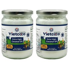 비엣코코 유기농 엑스트라 버진 코코넛오일, 500ml, 2개
