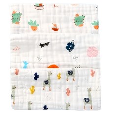 ilody 六層紗布嬰幼兒水洗方巾 3條裝, 柔棉觸感 呵護寶寶嬌嫩肌, 0螢光劑, 凹凸設計, 吸水性強, 星空派對, 1組